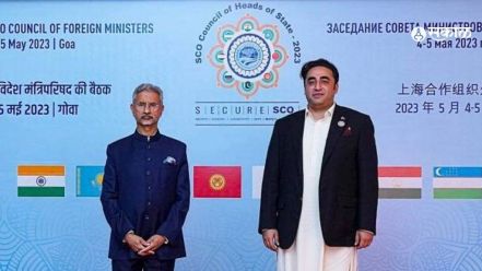 A Cold interaction between Indian FM S Jaishankar and Pak FM Bilawal Bhutto at the SCO Foreign Ministers meet in Goa May 2023