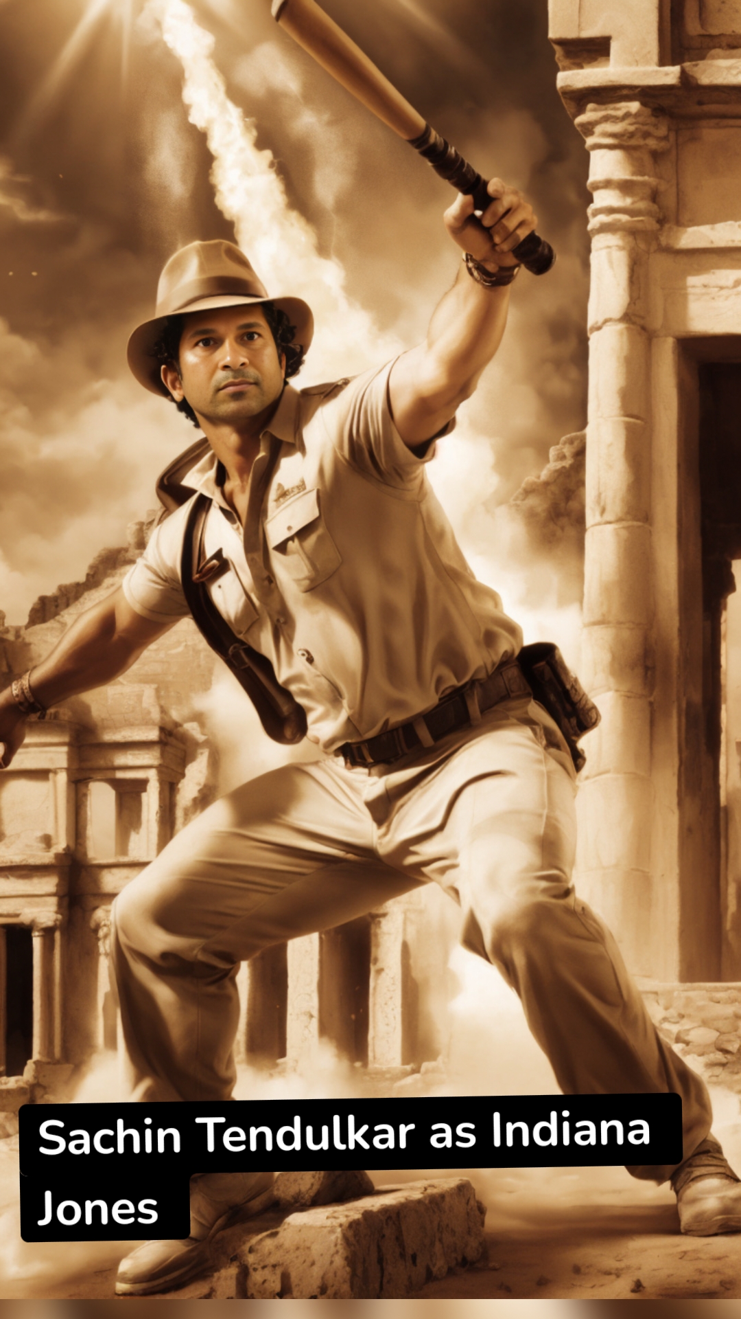 Sachin Tendulkar as Indiana Jones