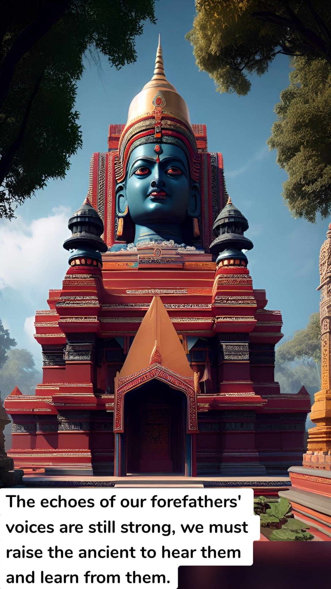 The echoes of our forefathers' voices are still strong, we must raise the ancient to hear them and learn from them.